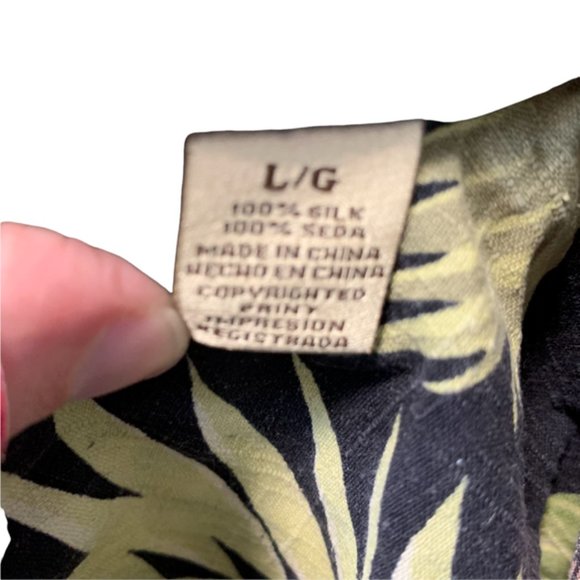 Jamaica Jaxx 100% Silk Island Style Shirt Large - Picture 6 of 7